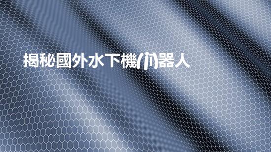 揭秘國外水下機(jī)器人巨頭：誰將問鼎全球領(lǐng)先？